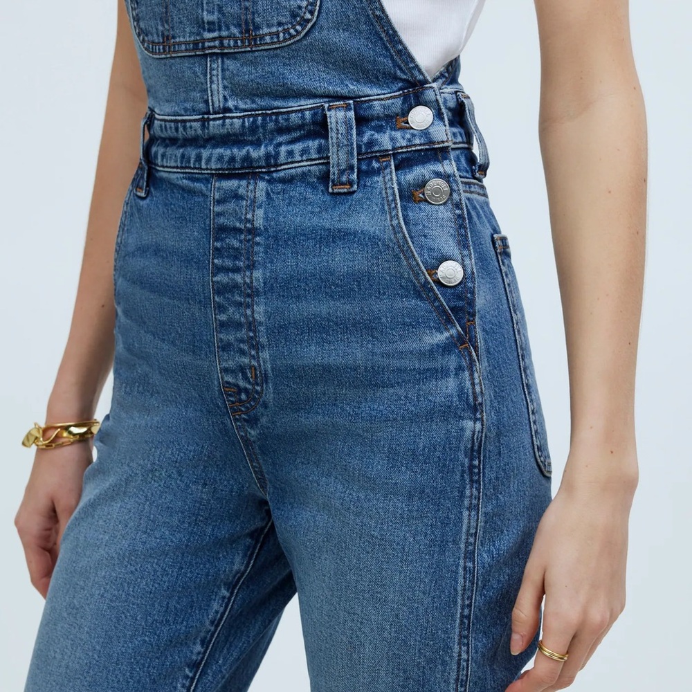 NWT MADEWELL The ‘90s Straight Overalls in Fawnbrook Wash ~ Size 2 - Picture 5 of 6